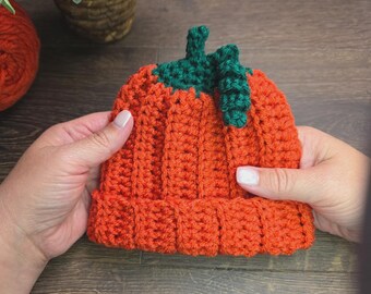Easy Crochet Pumpkin Hat Pattern PDF | Fall Wearables and Gifts