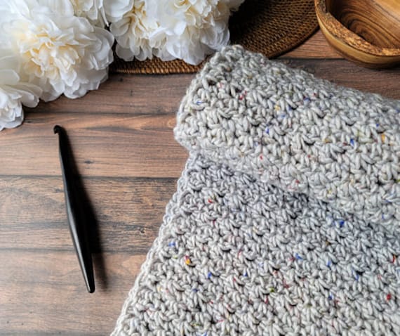 Crochet Blanket Griddle Stitch Scarf Beginner Crochet Scarf