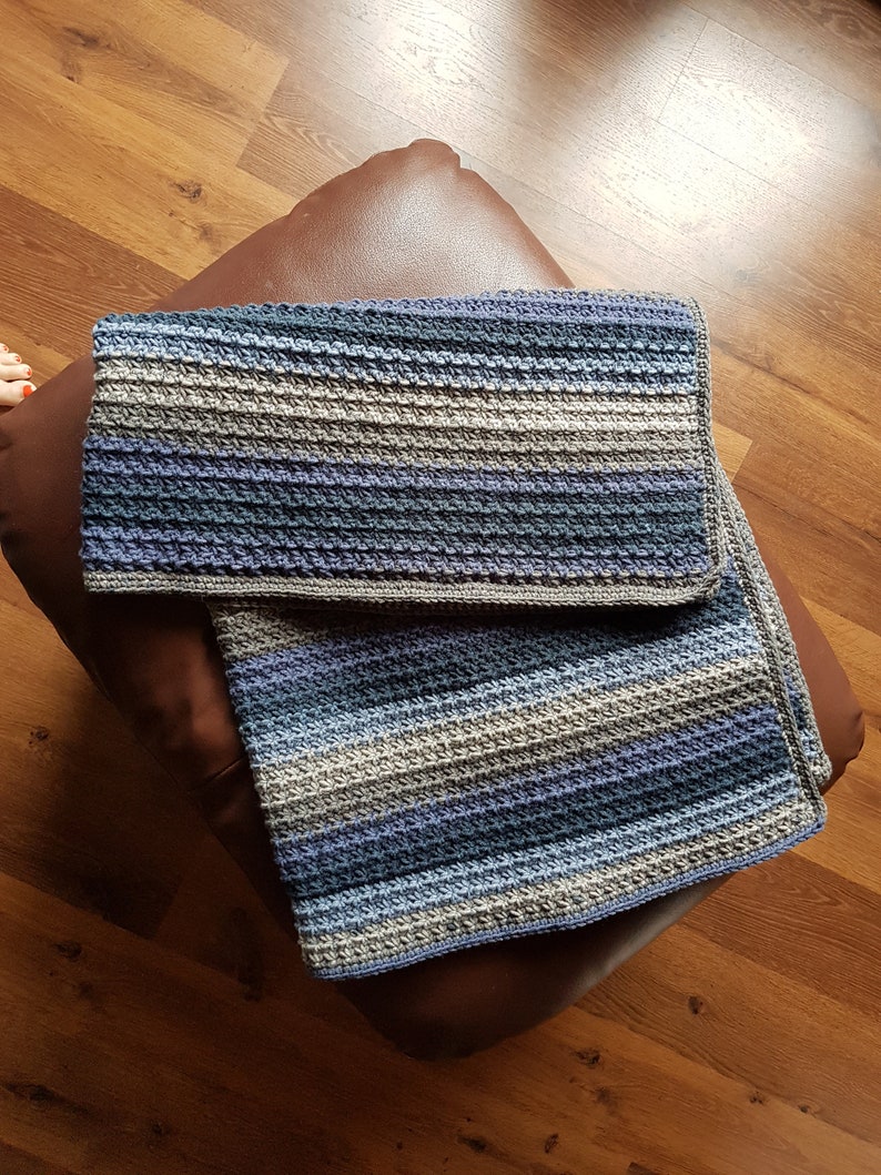 Grandma's Textured Lap Blanket Crochet Pattern PDF image 1