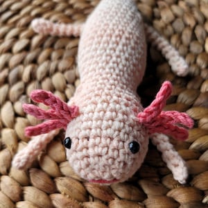Easy Crochet Axolotl Amigurumi, Cute Animal Plush Toy, DK Yarn - Pattern PDF Only