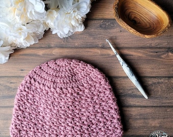 Beanie Toque Pattern For Aran Yarn Intermediate Level - Casey Hat Pattern PDF