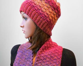 Fanfare Hat Pattern PDF - Easy DK Yarn Beanie Toque Pattern