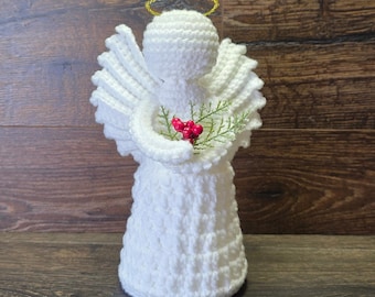Christmas Angel Crochet Pattern – Noelle Standing Angel – 9 Inch Holiday Decoration (PDF)