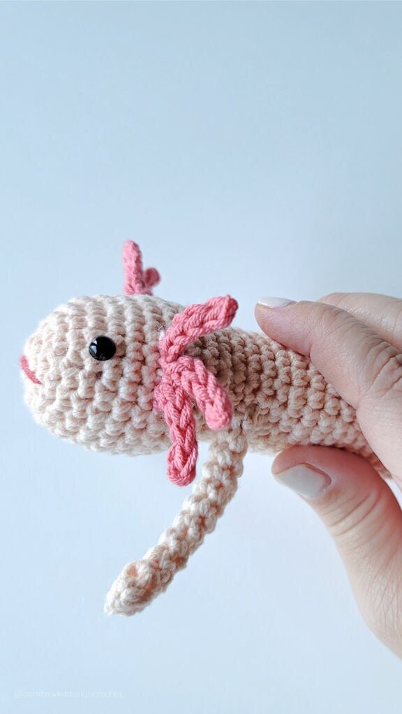 Easy Crochet Axolotl Amigurumi, Cute Animal Plush Toy, DK Yarn ...