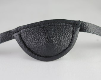 Slim, Convex, Black, Eyepatch - leather eye patch