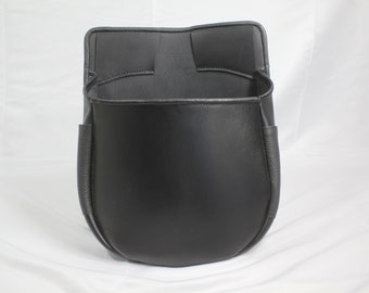 Parlor Pouch - Black Leather Hip Pouch for Magicians and Performers