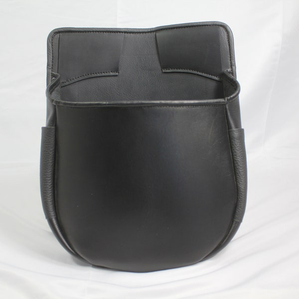 Stubentasche - Schwarze Leder hüfttasche für Zauberer und Performer
