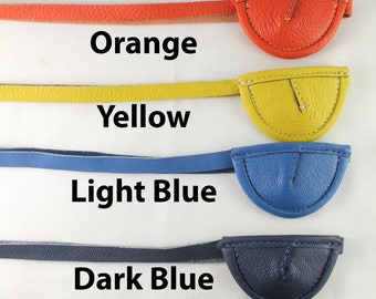 Leather eye patch - Slim, concave. Multiple color options