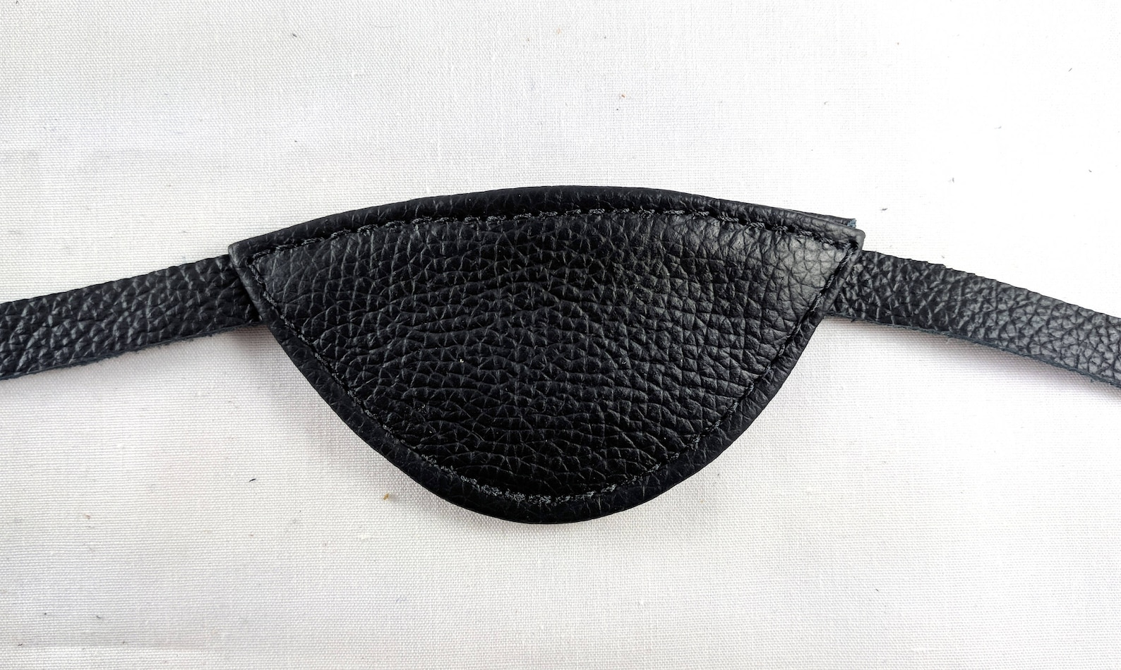 Slim Black/brown Flat Leather Eye Patch Etsy