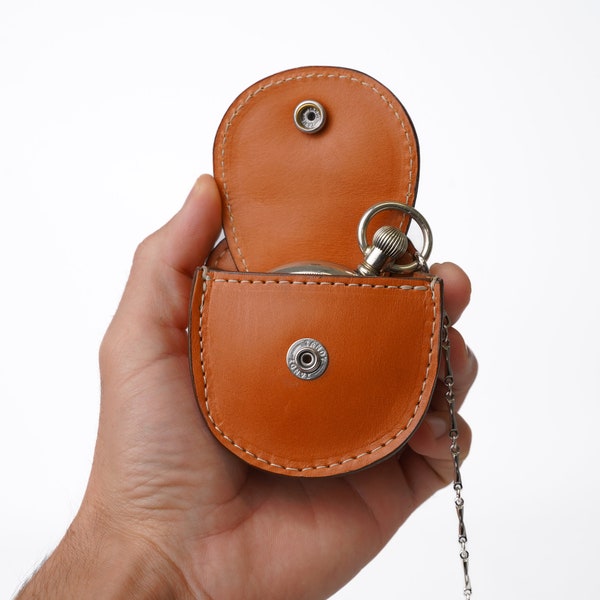 Leather Pocket watch Case With Belt Loop