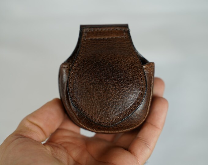 Leather Pocket Watch Case With Eyelet Option Etsy