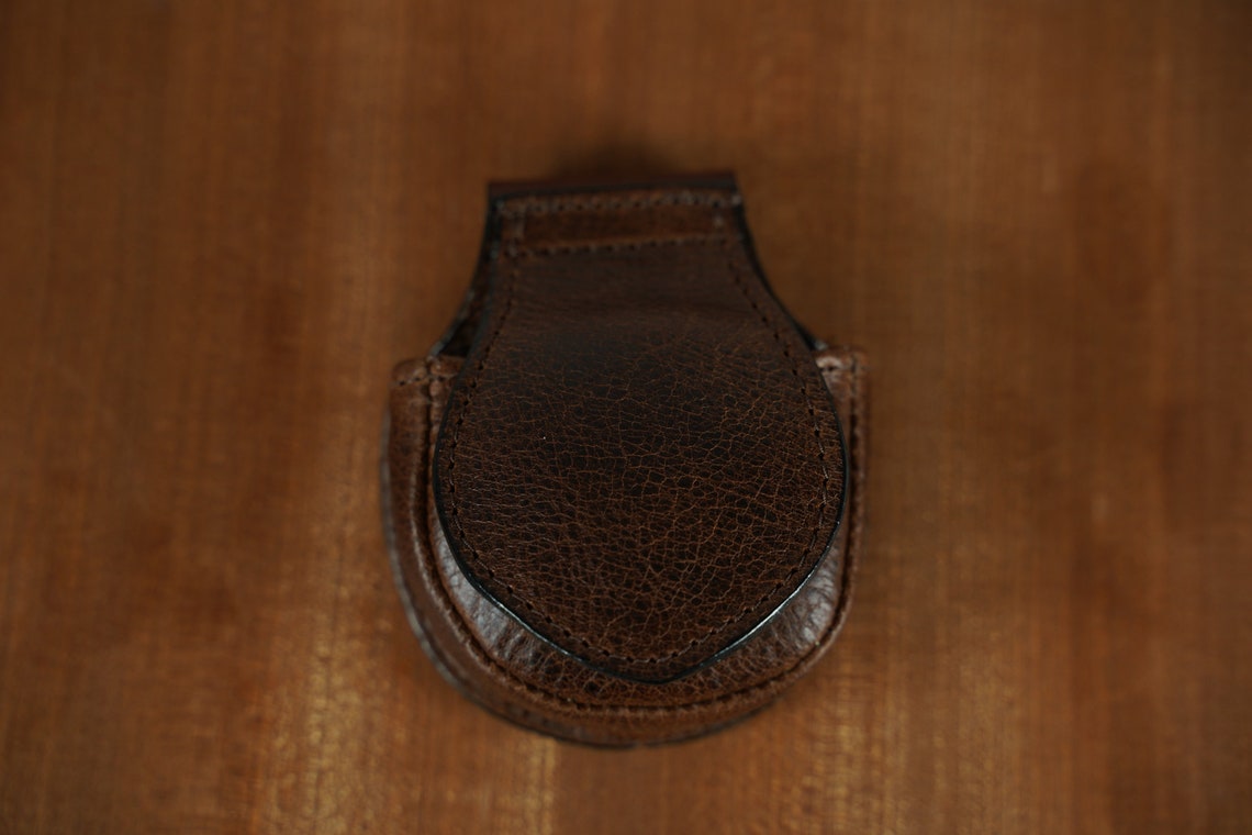Leather Pocket Watch Case With Eyelet Option Etsy