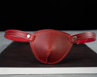 Contoured Leather Eyepatch w/ buckle. Real Leather Eye Patch