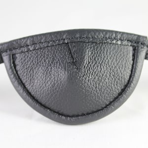 larger Slim, Convex Eyepatch - leather eye patch