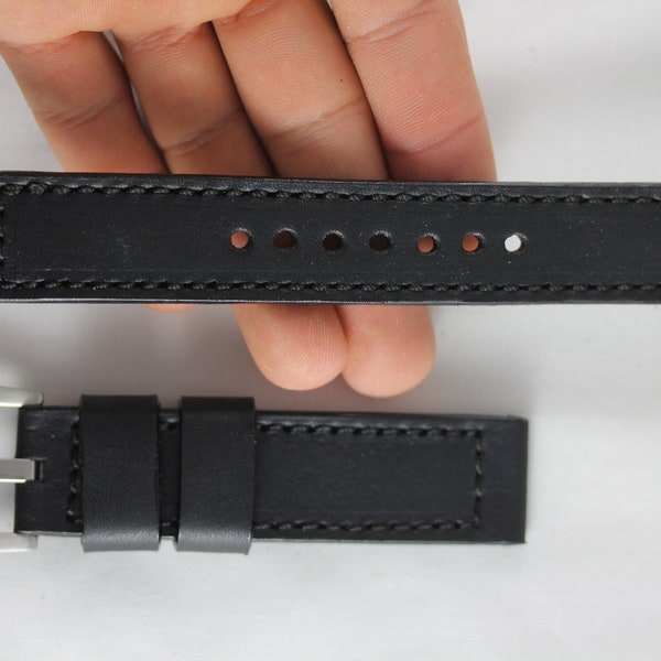 20mm Leather watch band -Quick Release-  Full grain, custom leather watch strap.