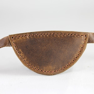 Leather eye patch - Slim, flat