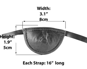 Larger Slim, Convex Eyepatch - Leather Eye Patch - Etsy
