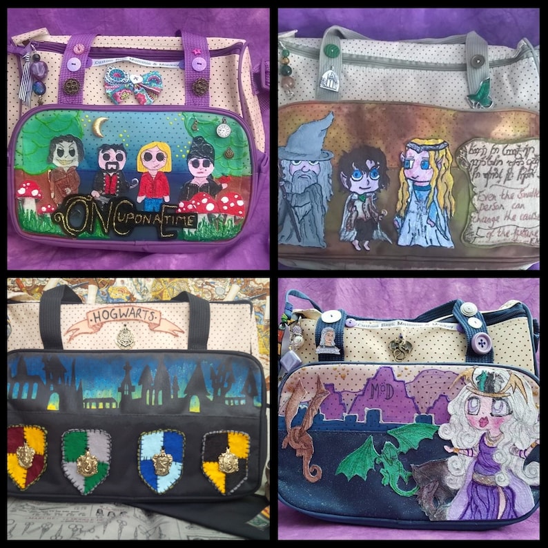 SMALL Custom Harry Potter Lord of the Rings Once Upon a time Game of thrones Baby Diaper Changing Bag
