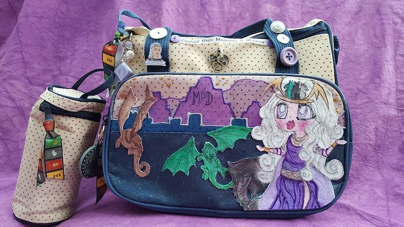 SMALL Custom Harry Potter Lord of the Rings Once Upon a time Game of thrones Baby Diaper Changing Bag