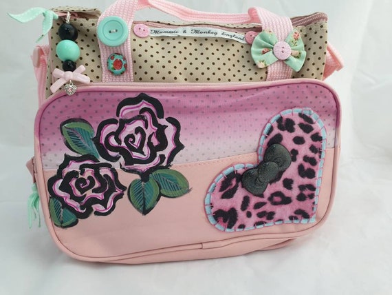 leopard print baby changing bag