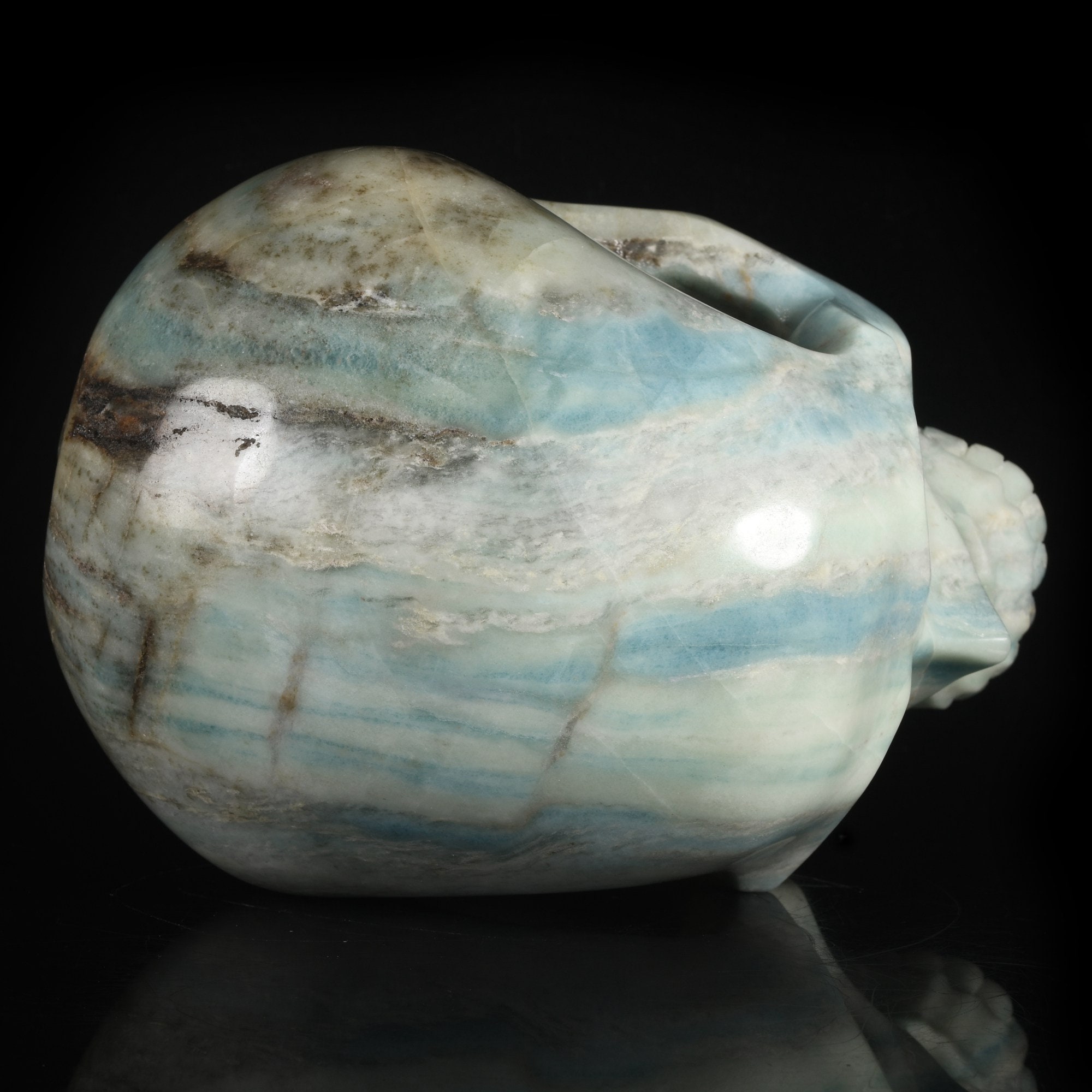 実物大！7.09インチ、3810g、最高級のリアルな天然アマゾナイト製