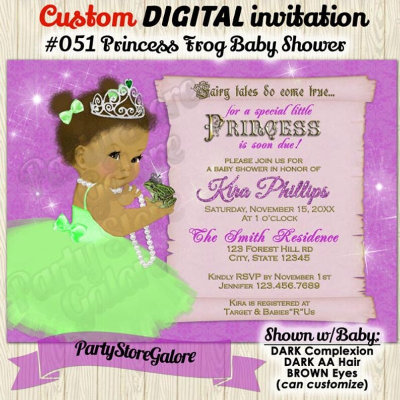Party Supplies Baby Girl Dark Skin Baby Shower Personalised