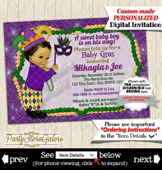 custom made baby shower invitations