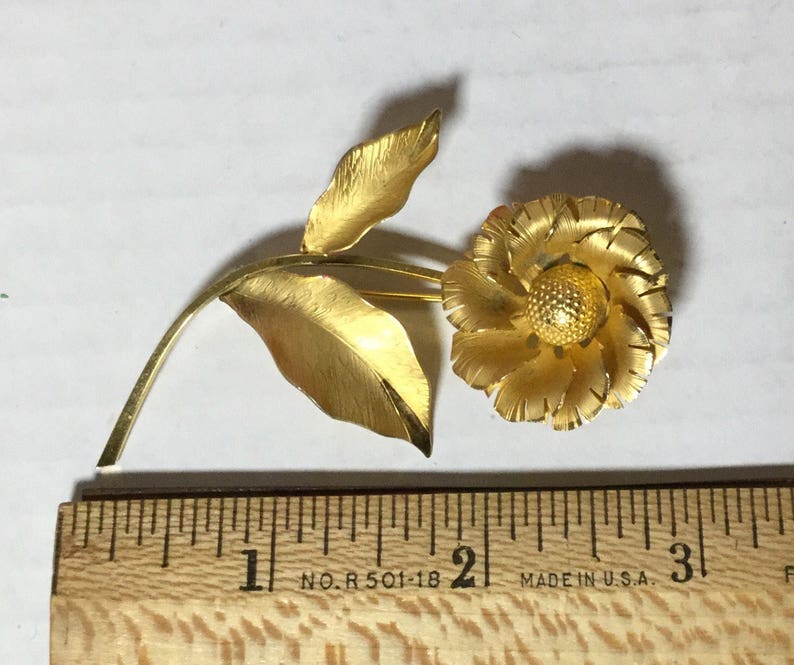 Gorgeous Gold filled Large Flower Pin