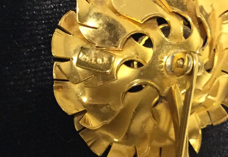 Gorgeous Gold filled Large Flower Pin