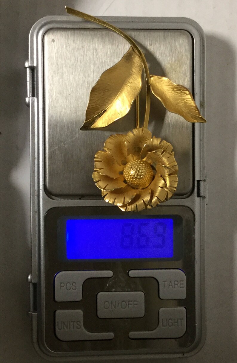 Gorgeous Gold filled Large Flower Pin