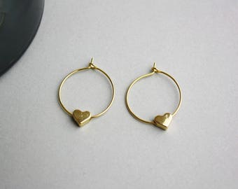 Creoles earrings Maple leavesgold plated