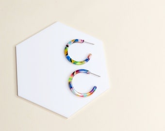 Colorful Confetti Acetate Earrings