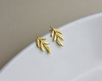 Small Golden Branch Studs