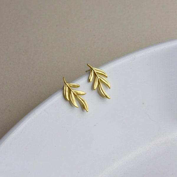 Small Golden Branch Studs