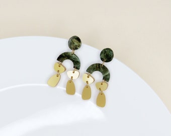 Ophelia earrings in Marble Gold