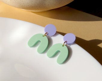 Boucles d’oreilles Arch Arch Lilas Vert Clair