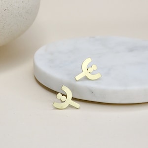 brass chalice earrings
