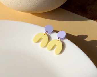 Boucles d'oreilles Arch Arch Lilas Jaune Clair