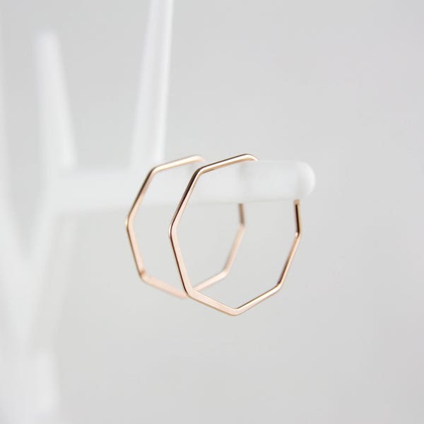 Geometrische vergoldete Rosegold Creolen