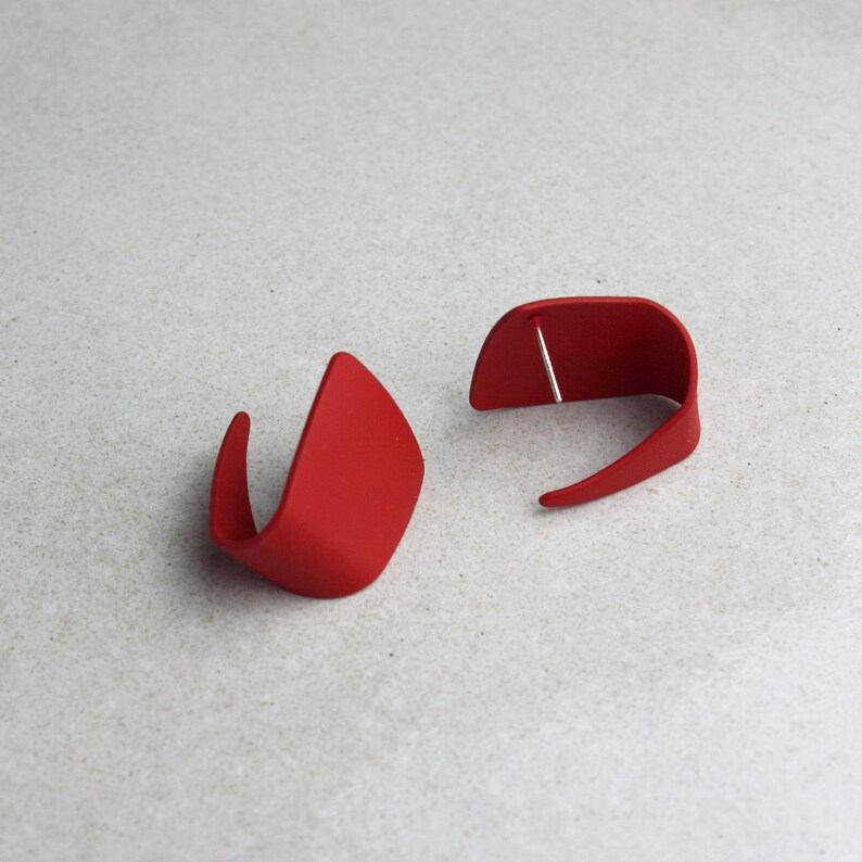 Red Statement Studs