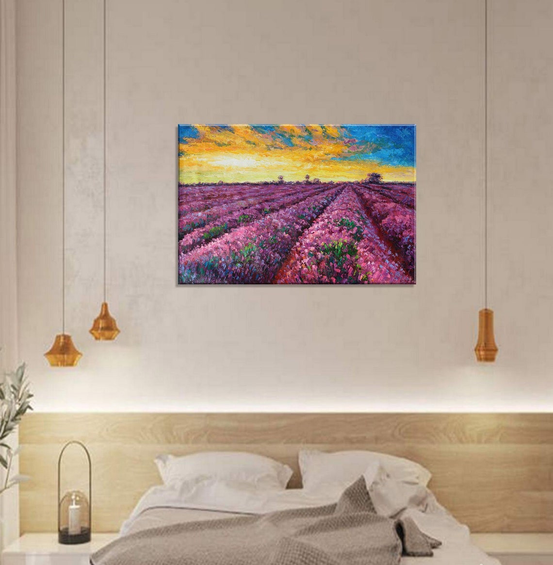 Landscape Painting Canvas Art Original Art Bedroom Art Etsy