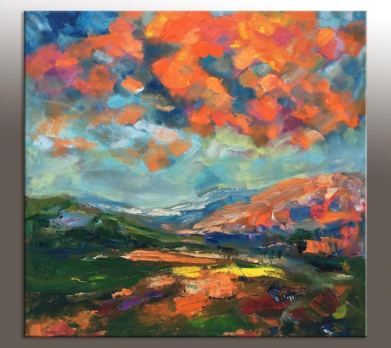 Original Landscape Painting Original Abstract Painting Etsy