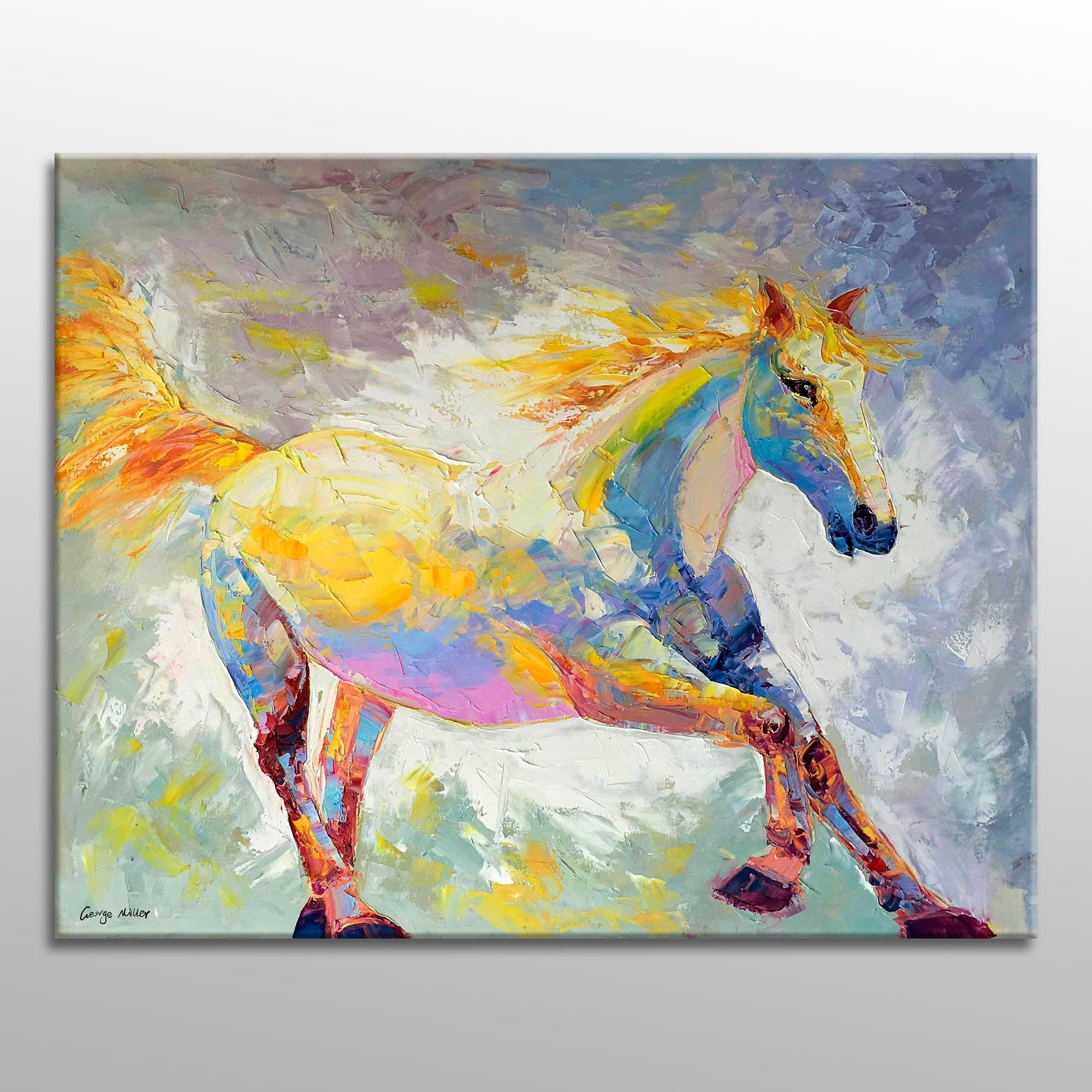 Horse Art Modern Art Original Oil Painting Abstract Oil | Etsy