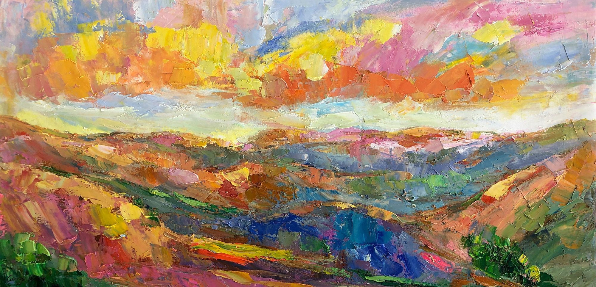 Original Abstract Art Kitchen Decor Contemporary Painting Etsy