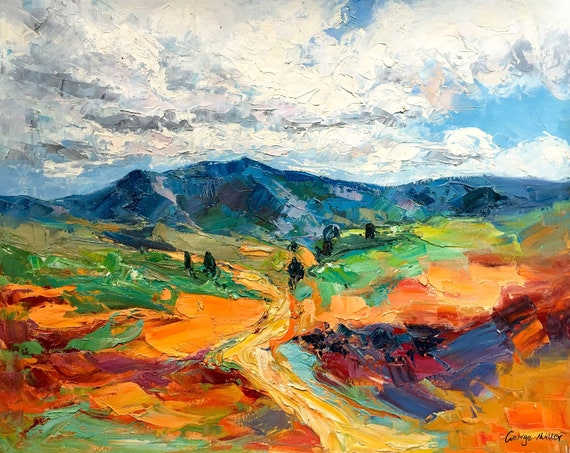 Abstract landscape painting discount