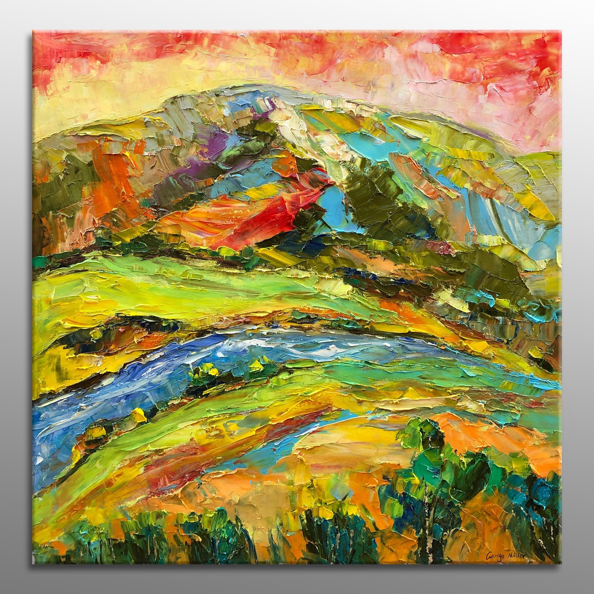Green Abstract art Original Abstract Oil Painting on canvas Green ...