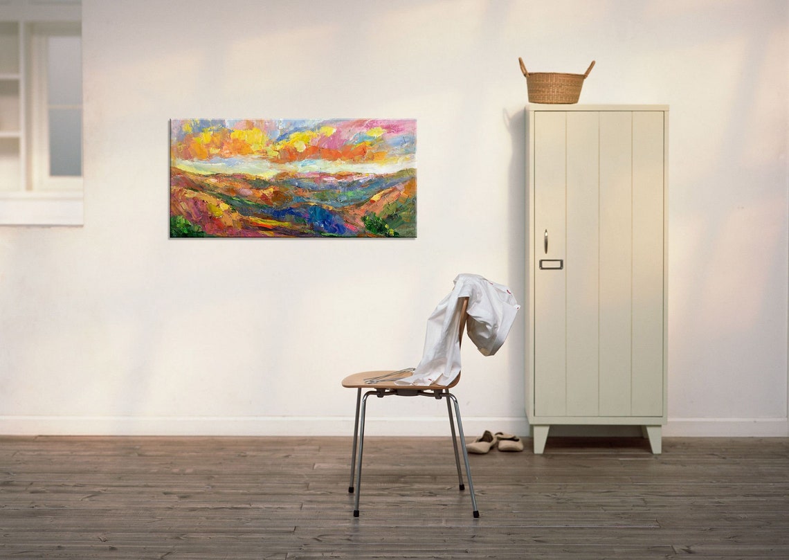 Original Abstract Art Kitchen Decor Contemporary Painting Etsy