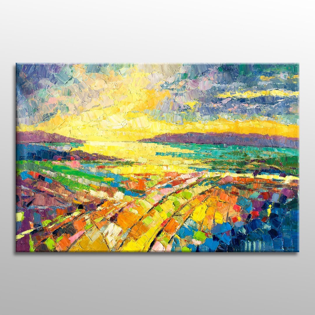 Large Abstract Landscape Painting Oil Paintings Abstract Etsy