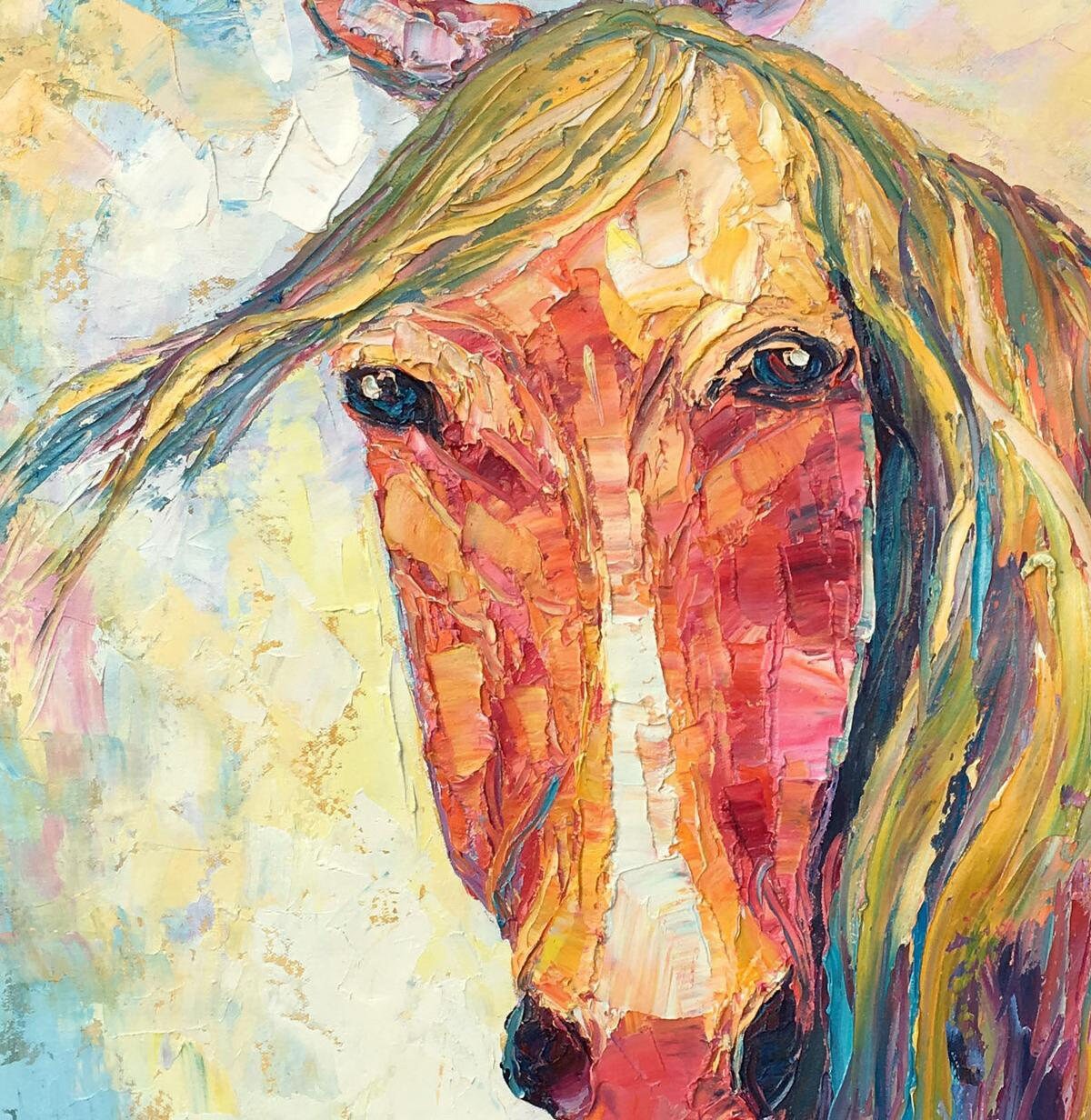 Horse Painting Abstract Oil PaintingLarge PaintingOriginal | Etsy