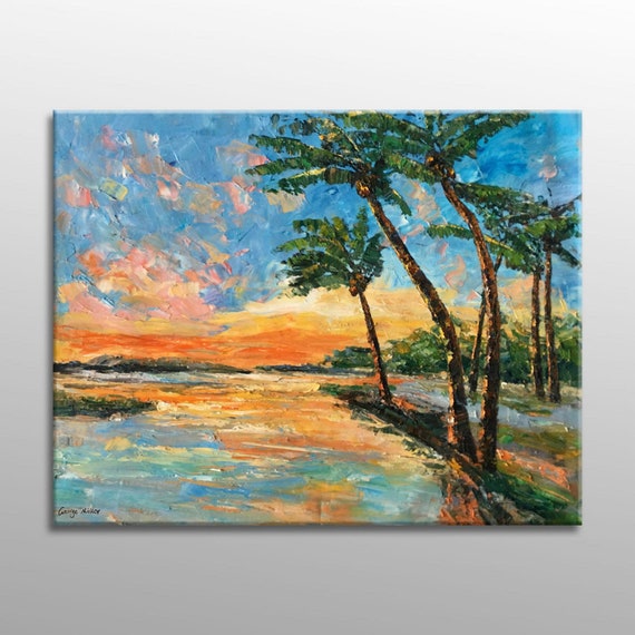 coconut tree scenery painting coconut tree scenery painting